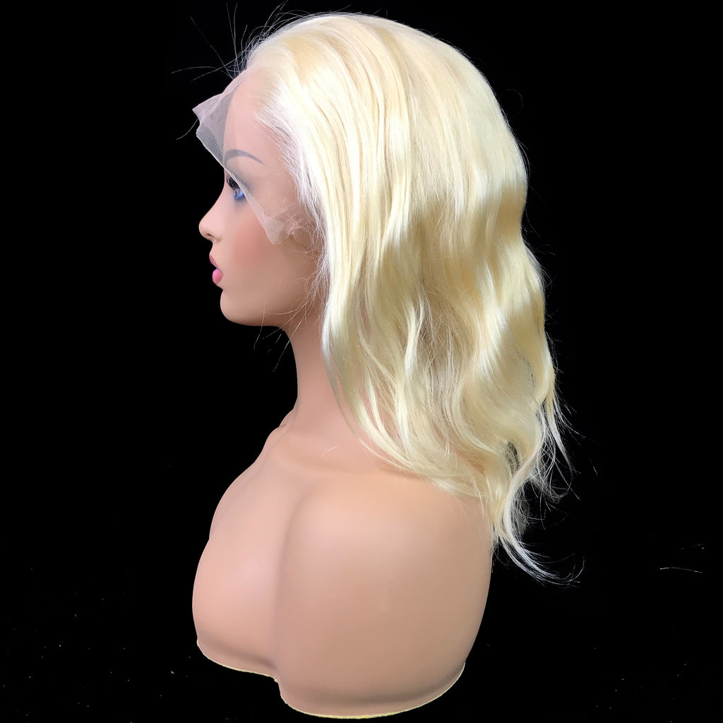 Remy Body Wave  13"X 4"Lace Frontal Bob Wig  Blonde #613 - eHair Outlet