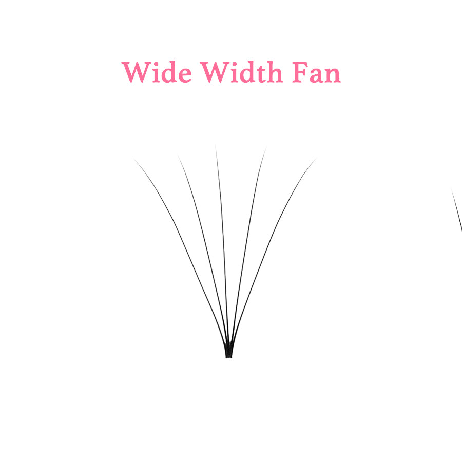 Pre-made Volume 5D Fans Invisible Base Eyelash Extensions 0.15/ C & D Curl (12 Lines) - eHair Outlet
