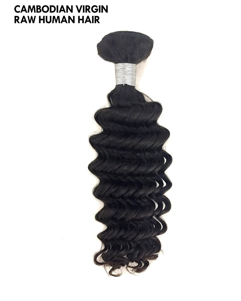 10A Cambodian Deep Wave Raw Human Hair Extension - eHair Outlet