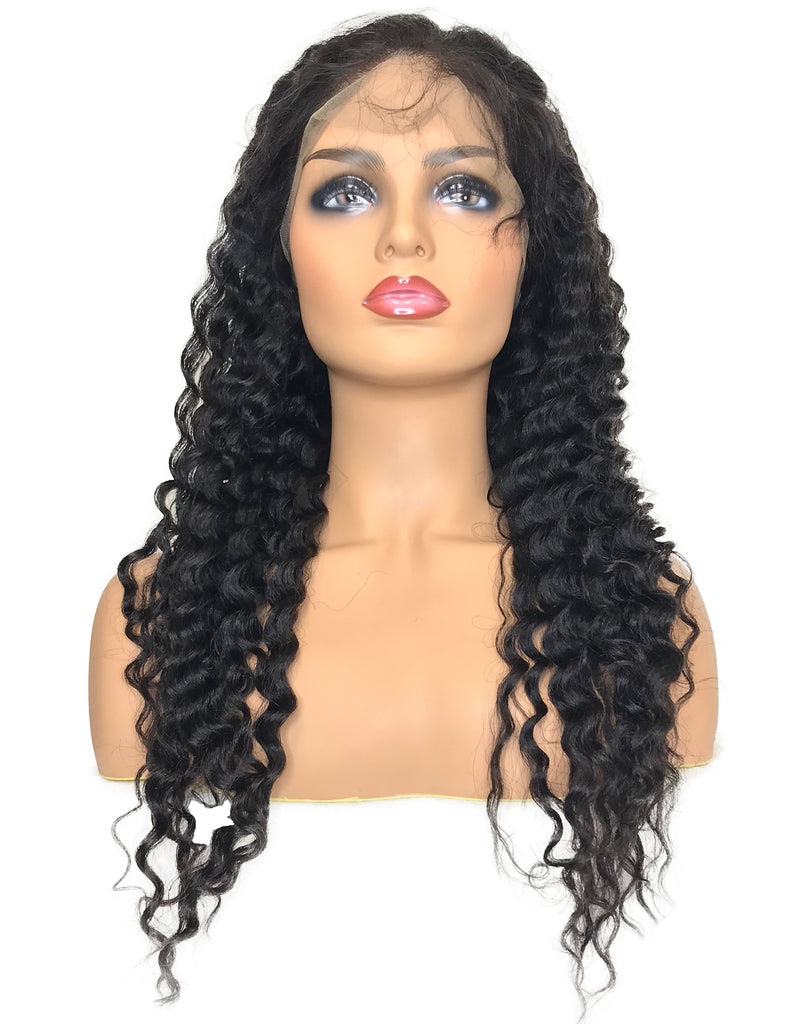 8A Malaysian Deep Wave Lace Frontal Human Hair Wig - eHair Outlet