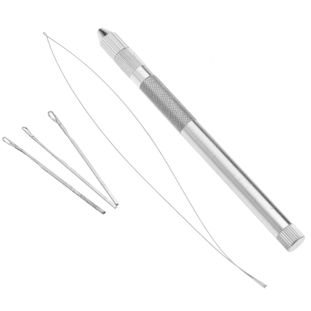 Aluminum 2-in-1 Loop Hook Pulling Needle Professional Hair Extensions Tool - eHair Outlet