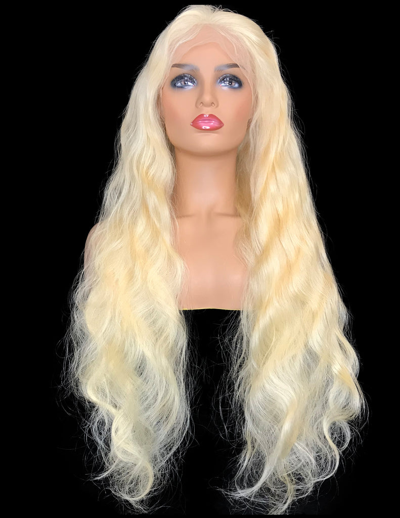 9A Grade Wavy Full Lace Human Hair Wig  #613 - eHair Outlet