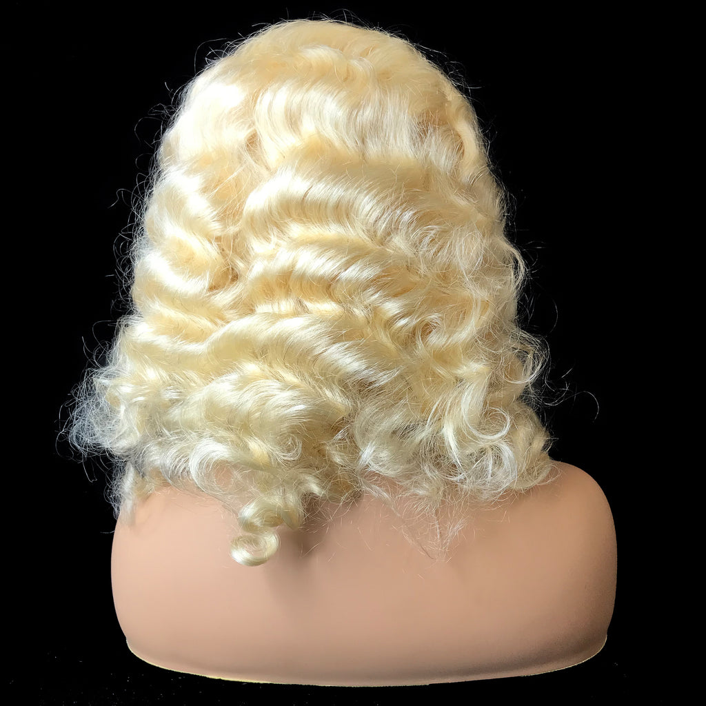 Remy Deep Wave  13"X 4"Lace Frontal Bob Wig  Blonde #613 - eHair Outlet