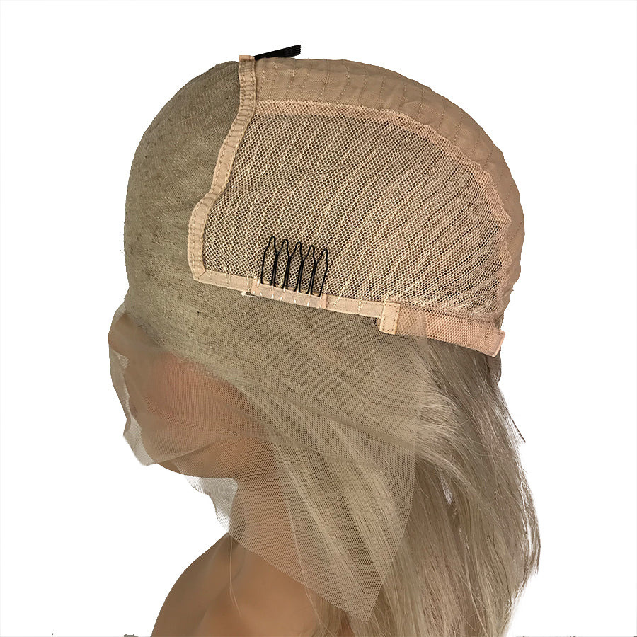 Remy Straight  13"X 6"Lace Frontal Bob Wig  Ash Blonde - eHair Outlet