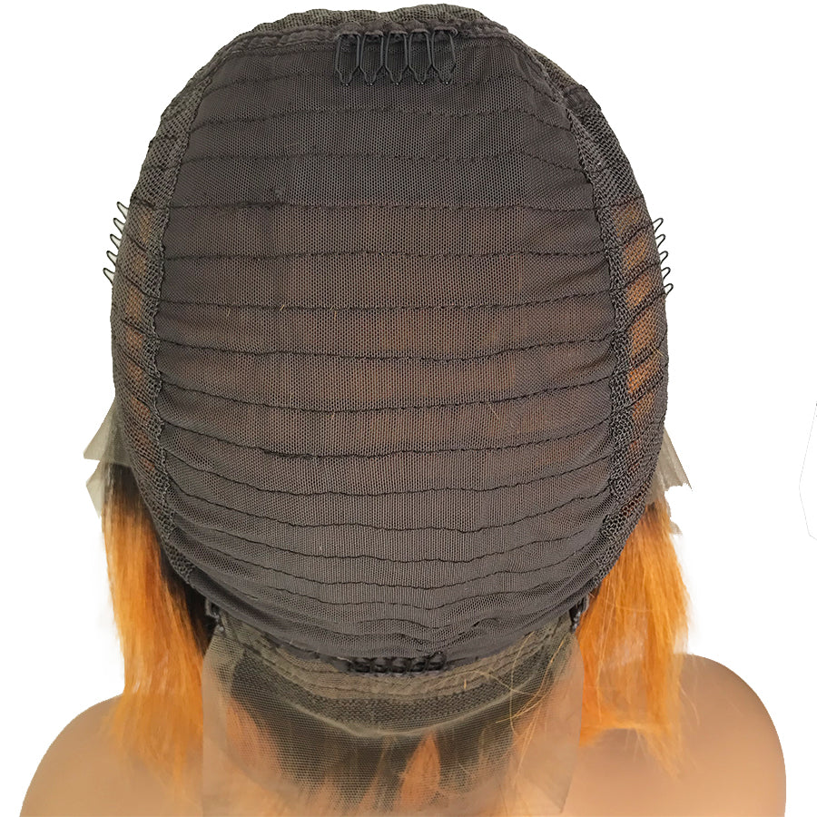 Remy Straight 13"X 6"Lace Frontal Bob Wig Orange - eHair Outlet