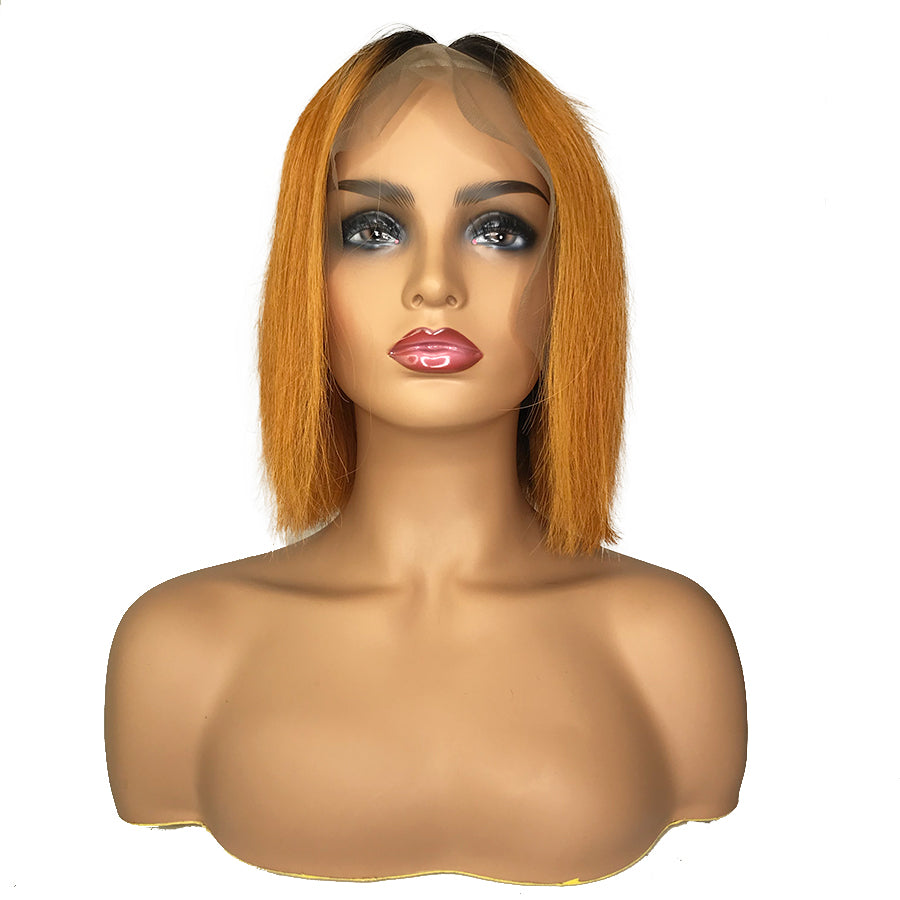 Remy Straight 13"X 6"Lace Frontal Bob Wig Orange - eHair Outlet