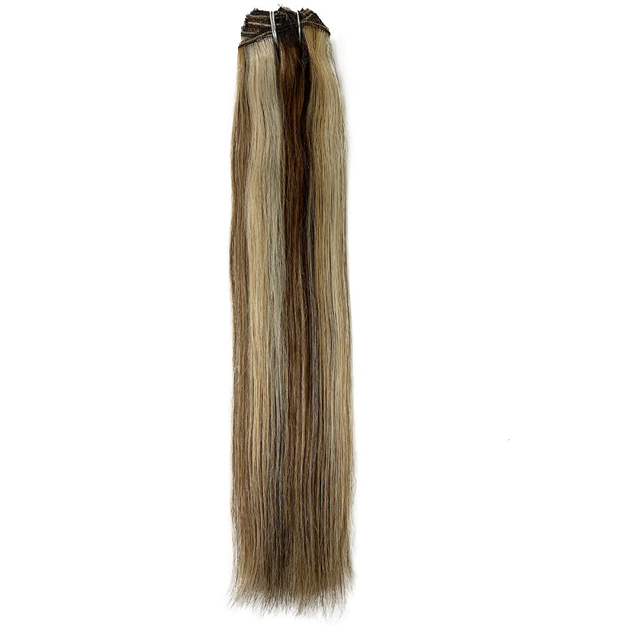 8A Straight Clip-In Human Hair Extension Color F4/27/613 - eHair Outlet