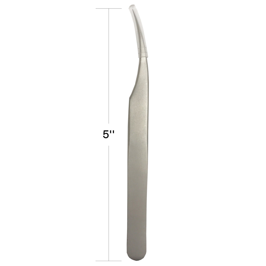 Stainless Steel Eyelash Extension Curved C Tweezers - eHair Outlet