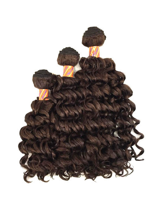 Judy Deep Wave 3 Bundle Set Synthetic Hair Extension Color 33 - eHair Outlet